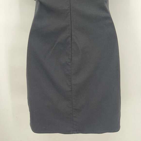 LULUS Black Ruffled  Square Neck Bodycon Dress Size S NWT - Picture 7 of 12